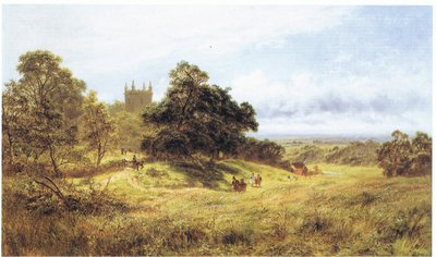 Sulla strada per la chiesa, le South Downs da Robert Gallon